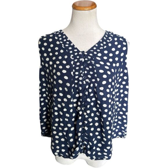 Liz Claiborne Tops - Womens Liz Claiborne Sleeveless Polka Dot Button Front Sleeveless Top - Sz XXLP